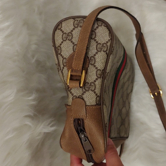 Authentic Vintage Gucci GG Monogram Supreme Sherry Web Ophidia Crossbody Bag - Picture 5 of 11